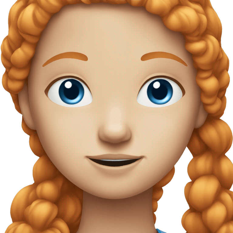 ginger girl with blue eyes  emoji