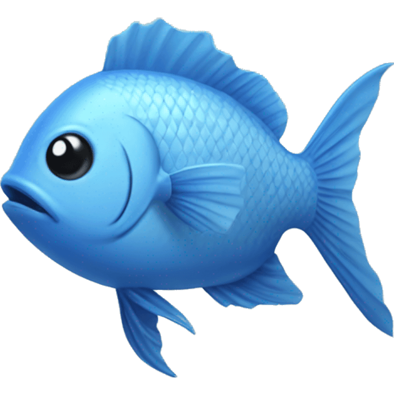 Pastell blue Fish  emoji