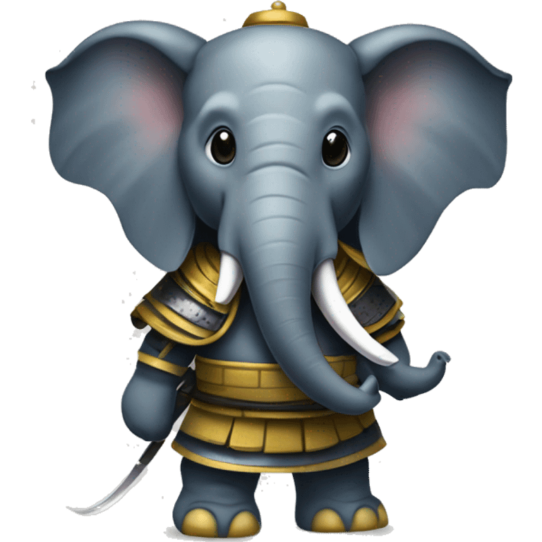 Éléphant samouraï  emoji