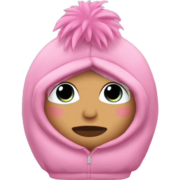 pink palm puff hoodie  emoji