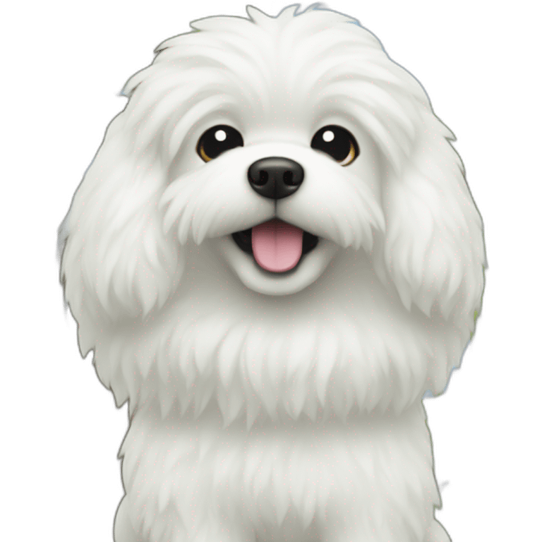 white fluffy dog tree emoji