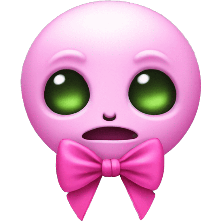 Alien with pink bow  emoji