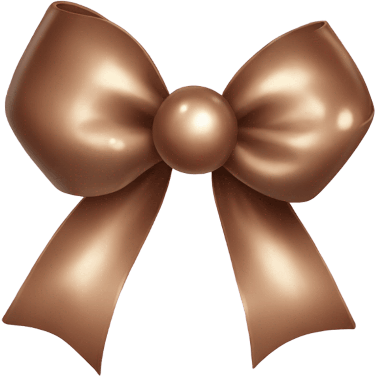 Brown pearl bow emoji