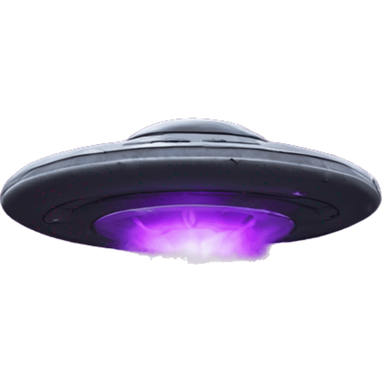 UFO with purple smoke coming out of it emoji