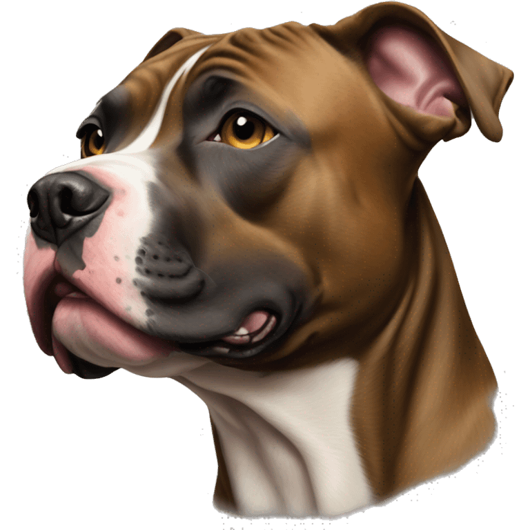 realistic American Staffordshire pitbull portrait emoji