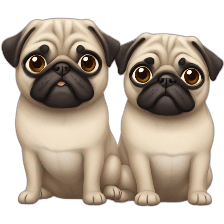 pug family emoji