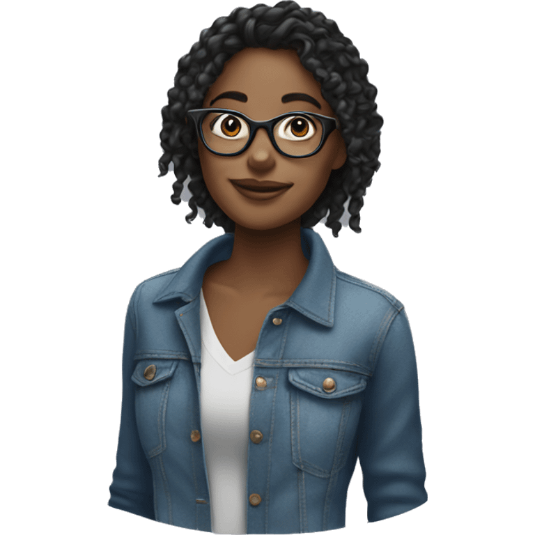 girl wearing glasses and passion twist emoji