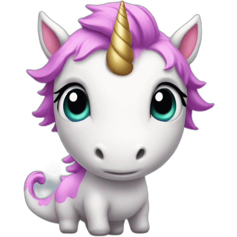 Cute unicorn dinosaur emoji