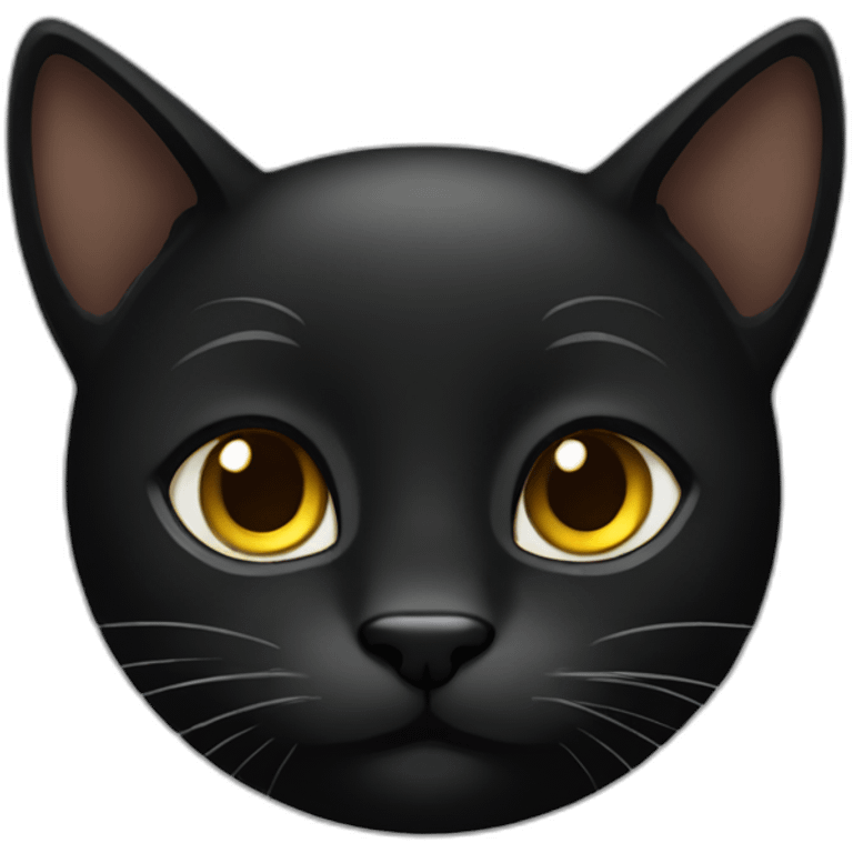 Black cute cat😜 emoji