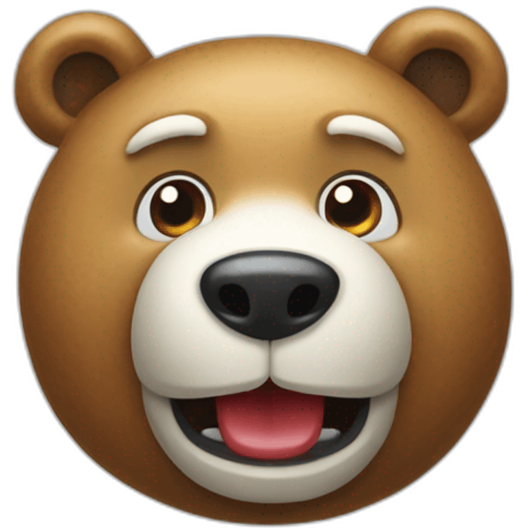 Un ours mangeant une glace emoji