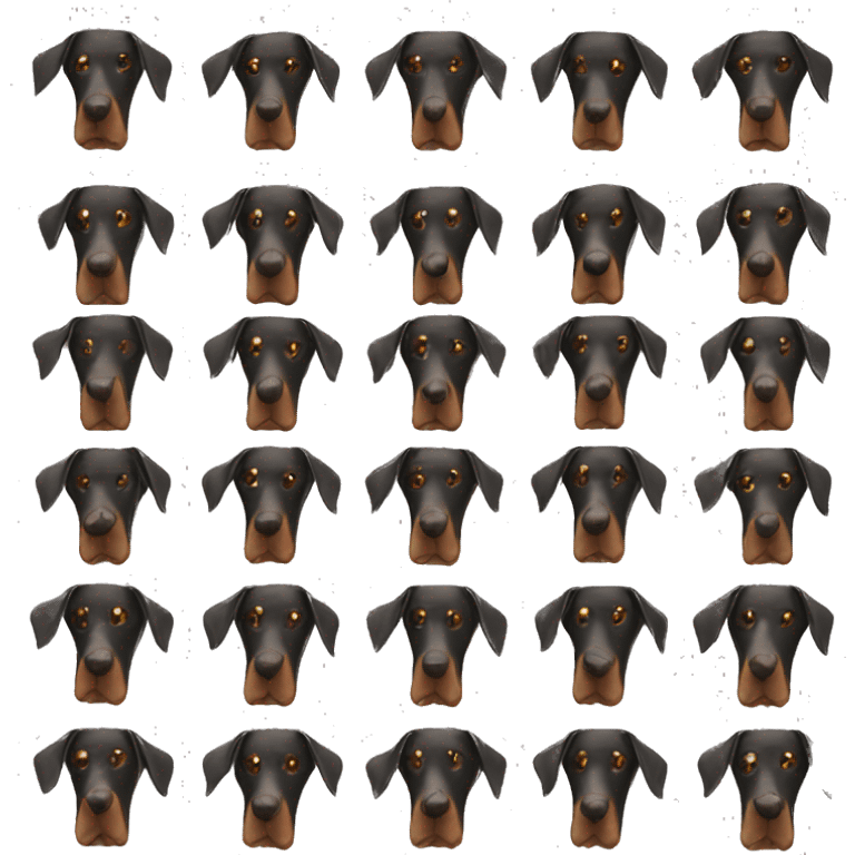 Doberman seating emoji