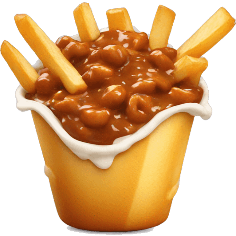 Poutine qui mange des pates emoji