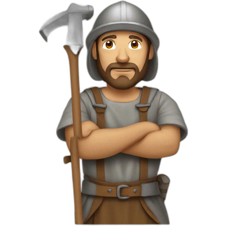 medieval architect with tools emoji