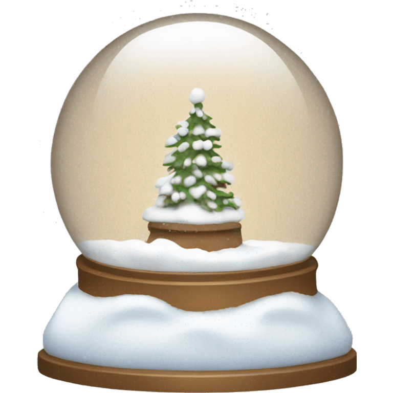 Beige snowy snow globe emoji