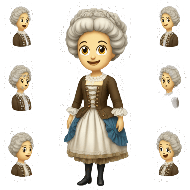 18th century Swiss lady in dress emoji