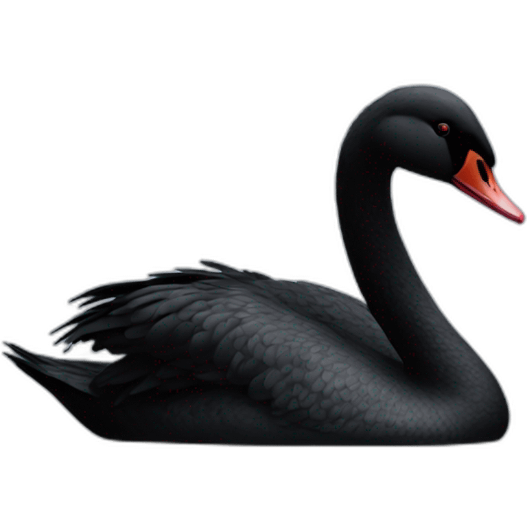 black swan front view emoji