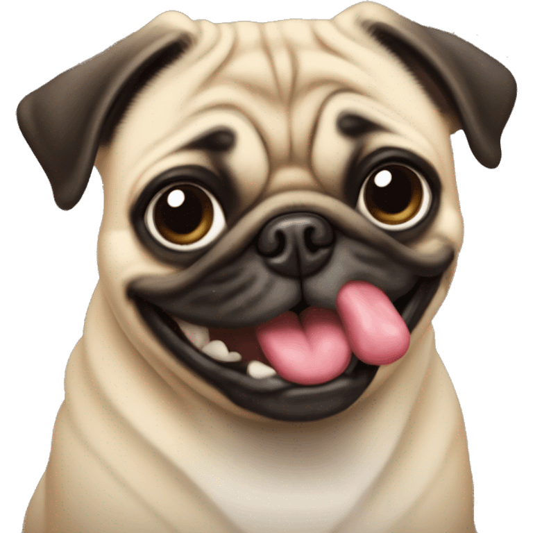 pug with tongue out emoji