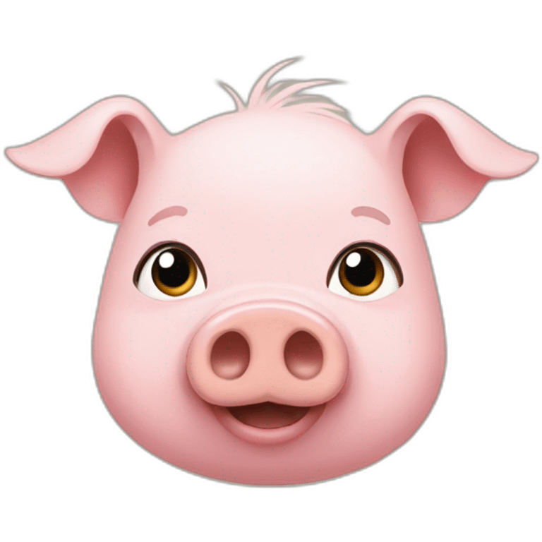 pig with hair emoji