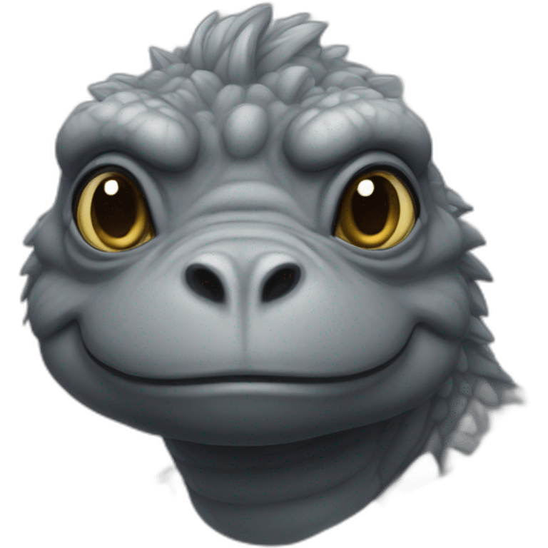 minilla cute grey emoji