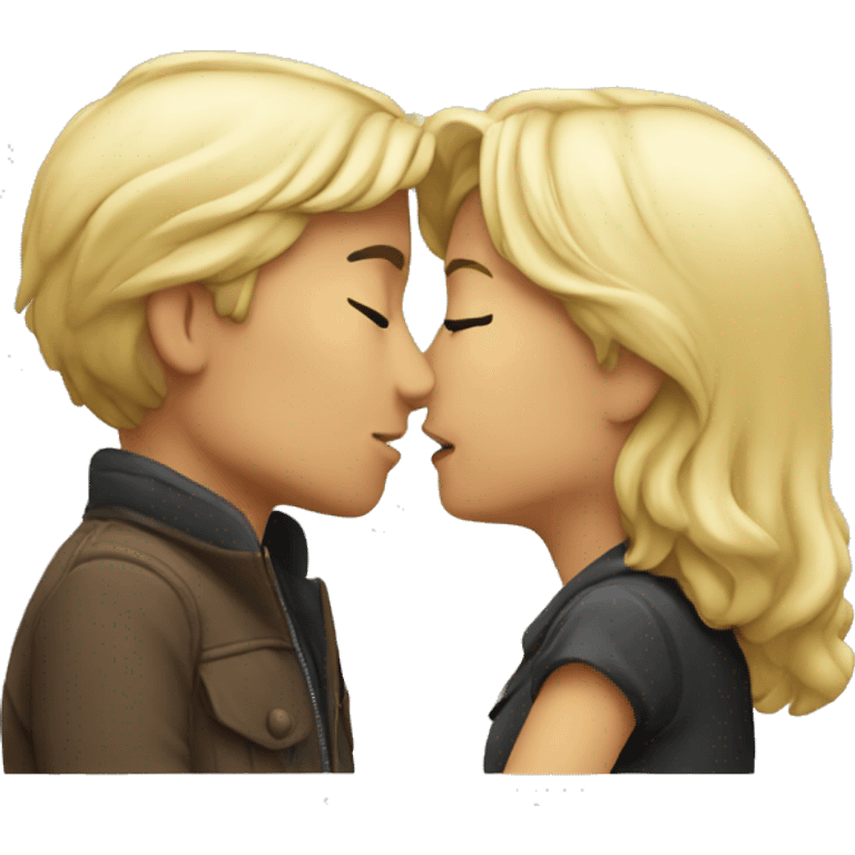 Couple kiss emoji