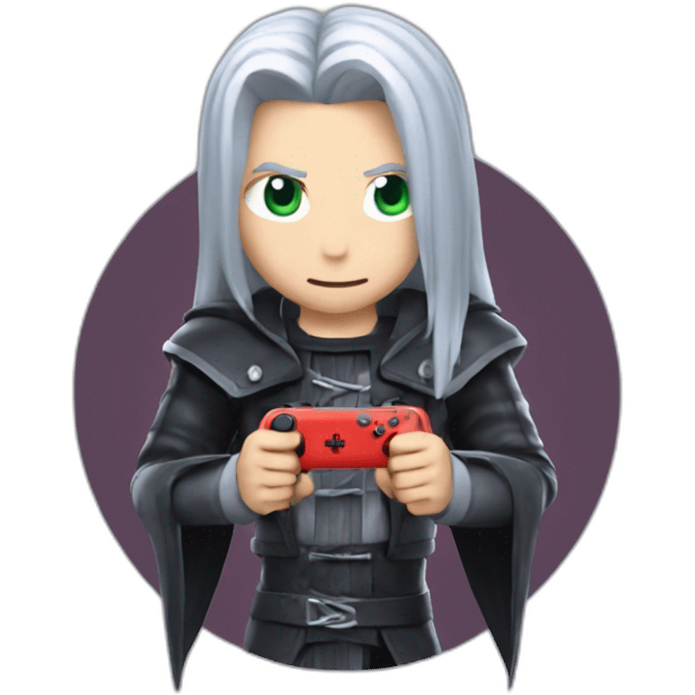 Sephiroth playing Nintendo Switch emoji