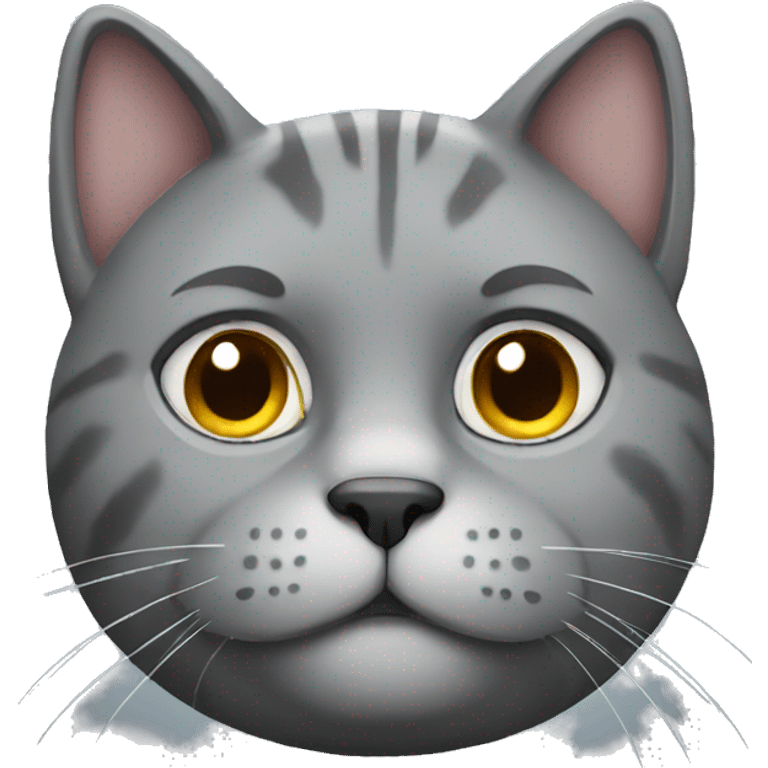 Gray chunky cat emoji