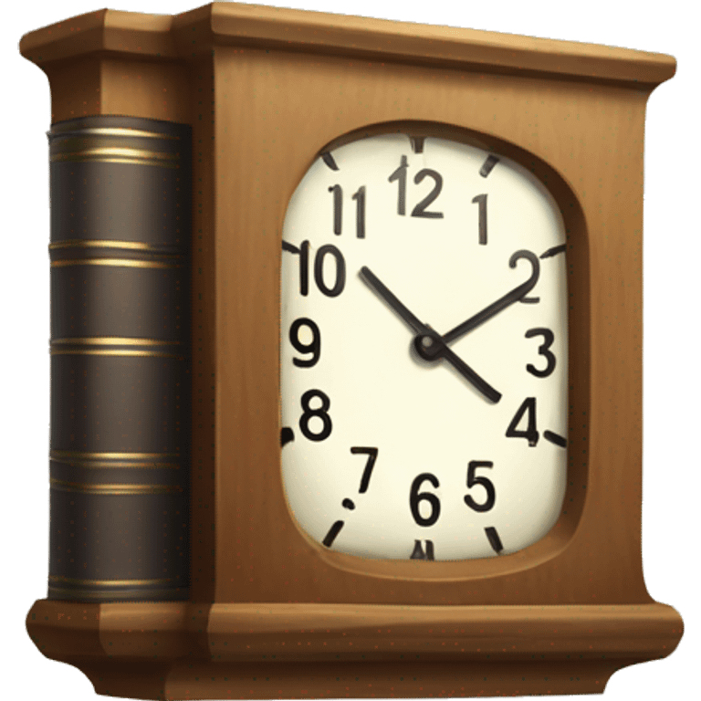 speed clock with book emoji