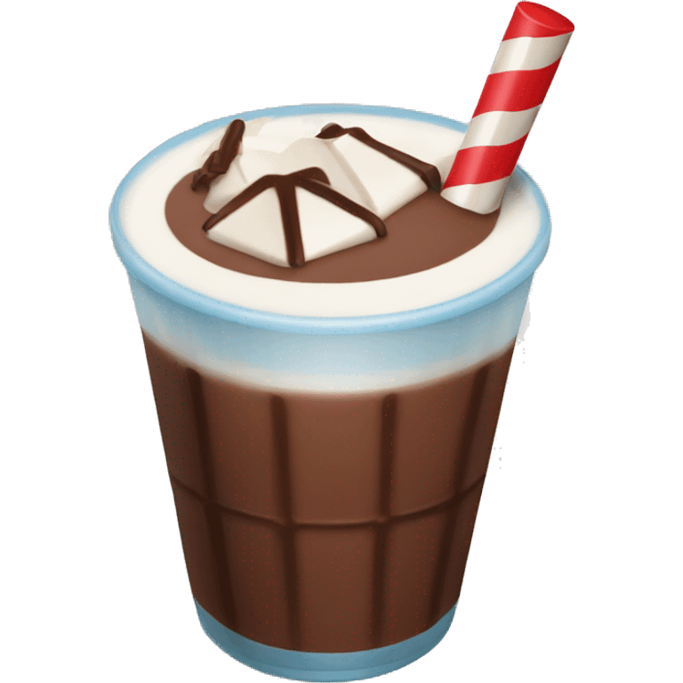 Bounty chocolate bar milkshake emoji (bounty is a type of coconut chocolate bar) emoji