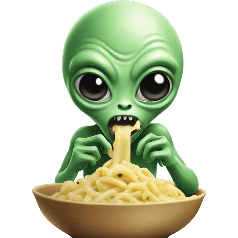 Alien eating  emoji