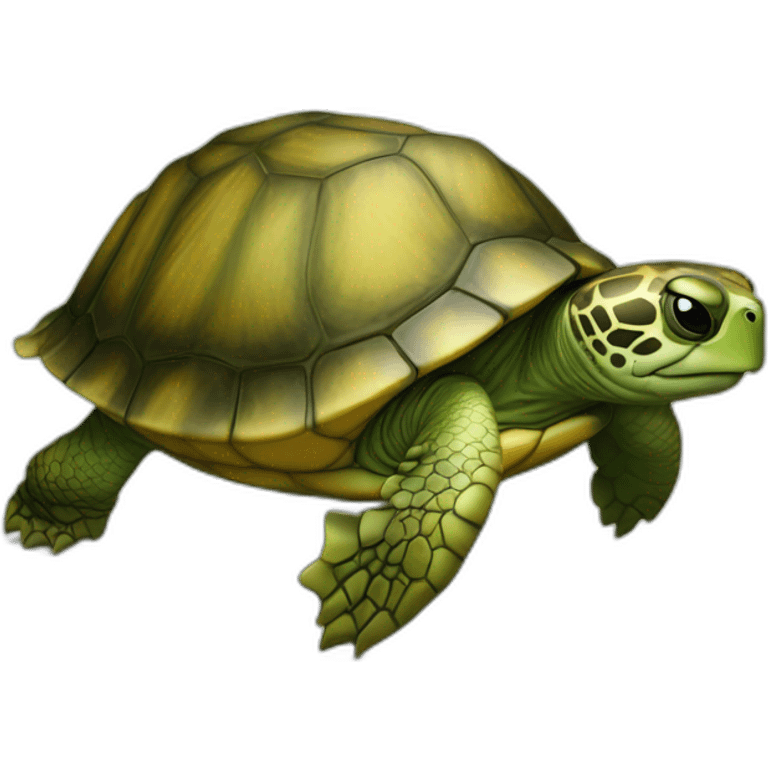 Tortue sur le dos d'une balaine emoji