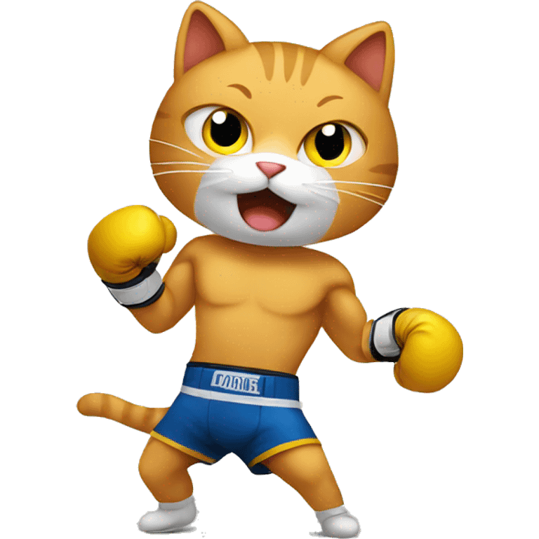 Cat boxing emoji