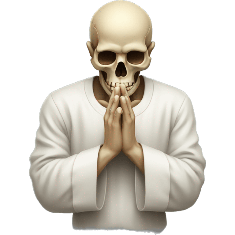 skull with praying hands emoji