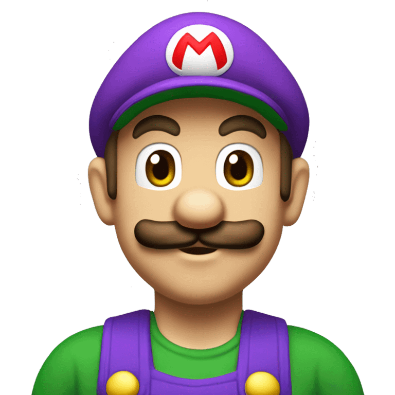 Super Mario verde com roxo emoji