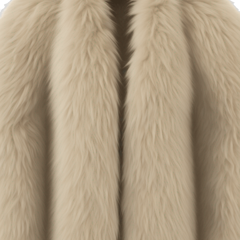 Mongolian fur long coat in beige  emoji