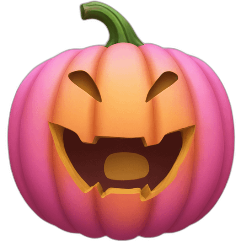 Pink-pumpkin emoji