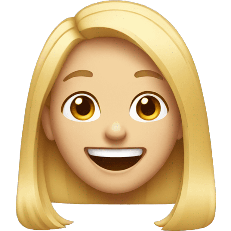 Girl laughing sarcastically  emoji