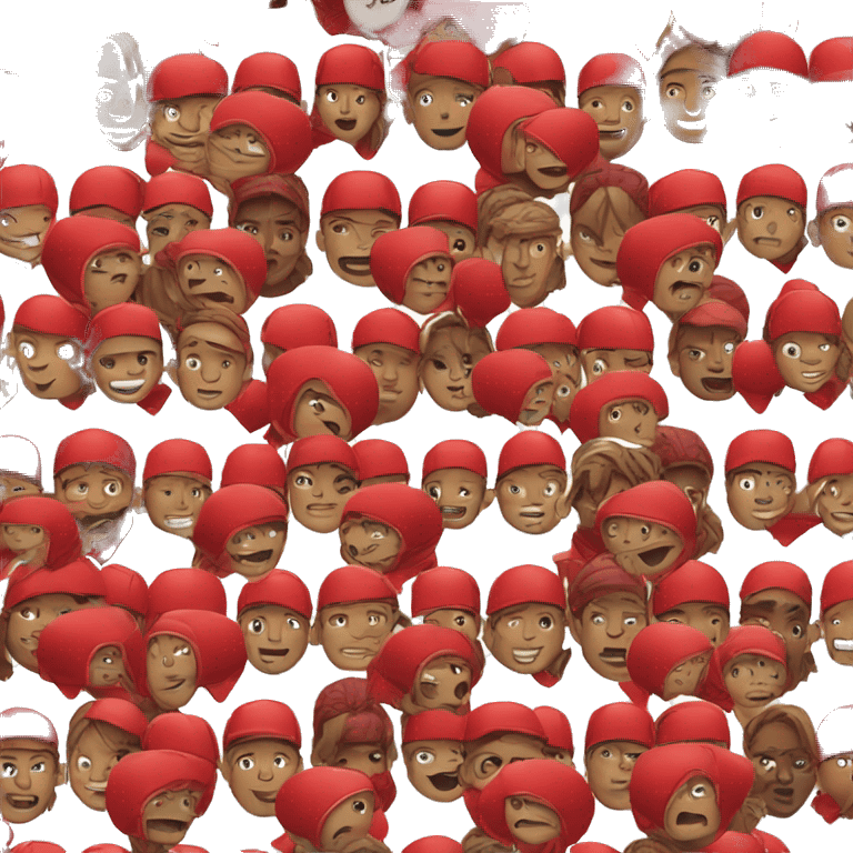 Football team red and white emoji