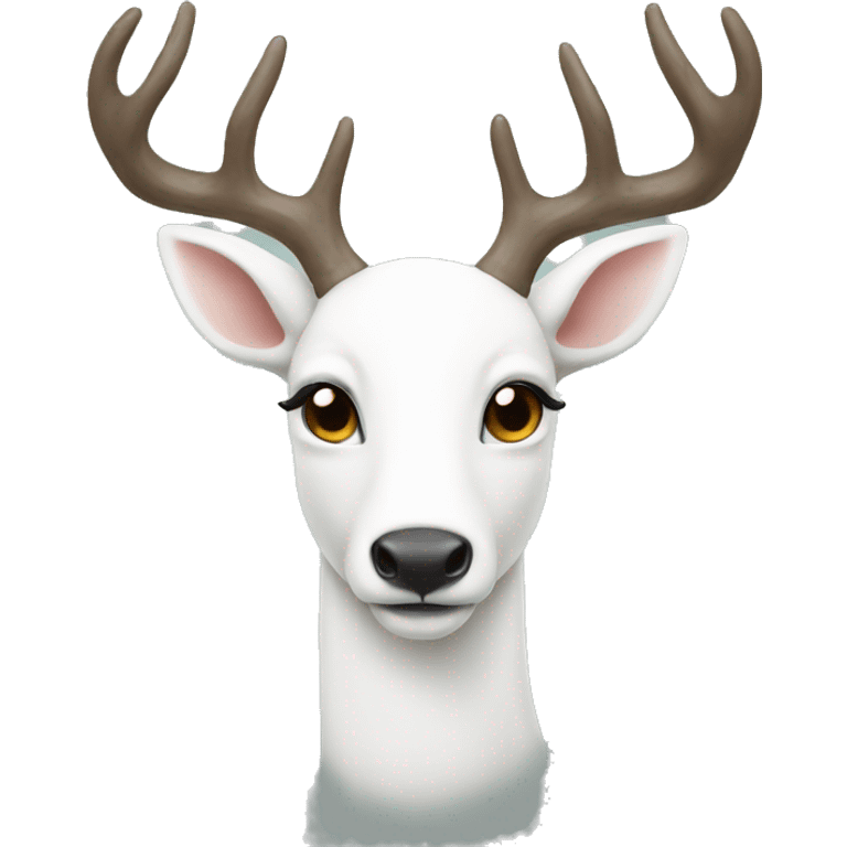 White deer  emoji