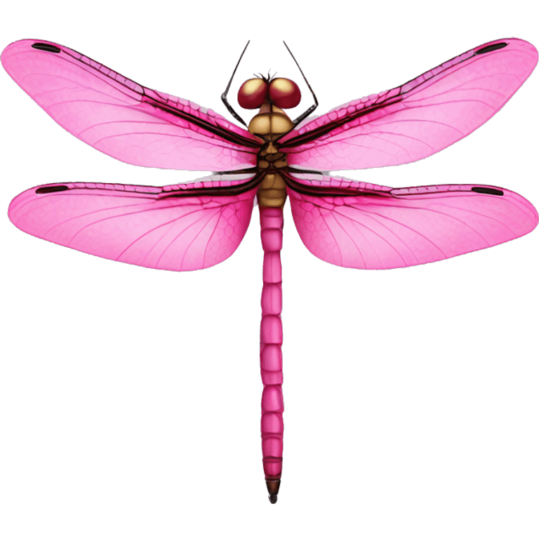 Realistic pink dragonfly emoji