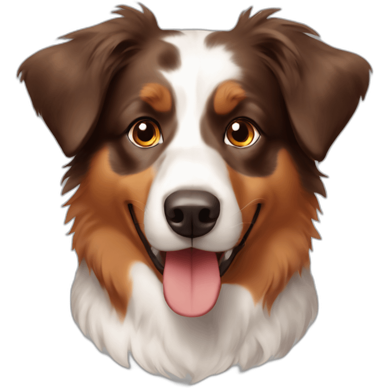 Australian shepherd red tricolor emoji