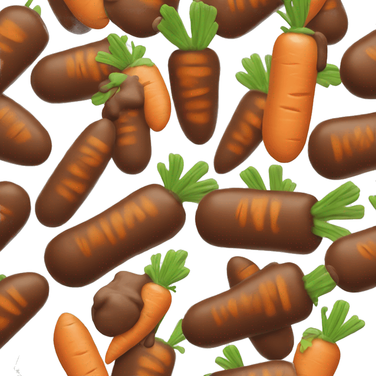 Carrot in chocolate  emoji