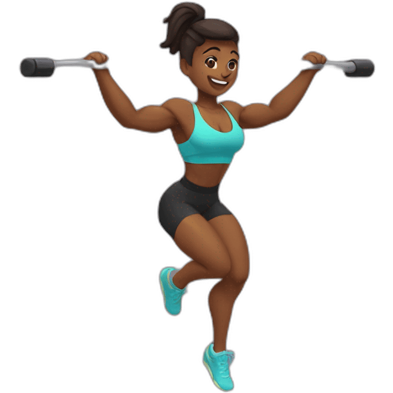 athlete doing muscle ups crossfit emoji