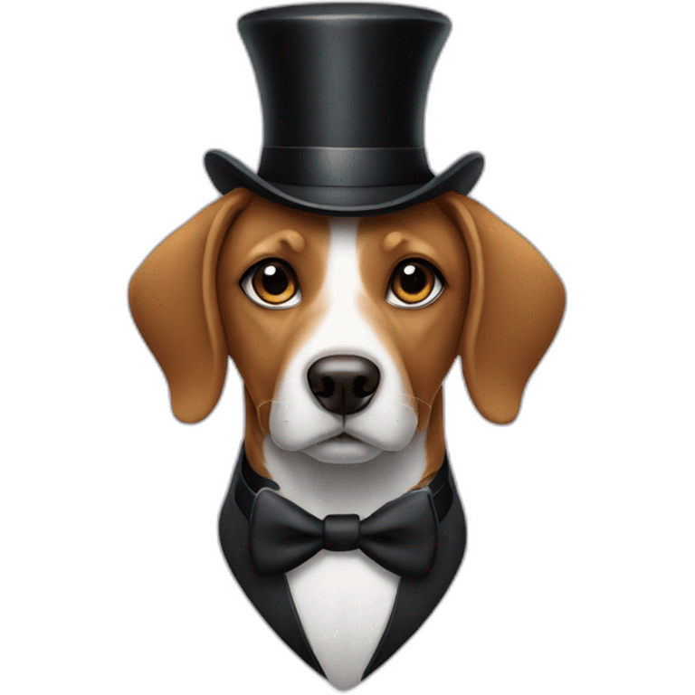 a dog with a monocle and top hat emoji