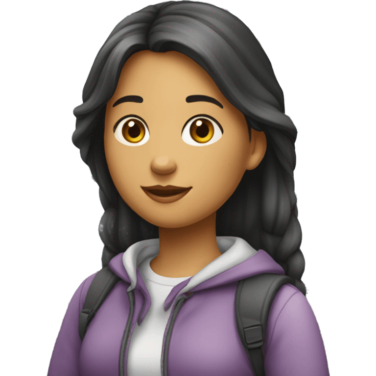 une jeune fille etudiante emoji