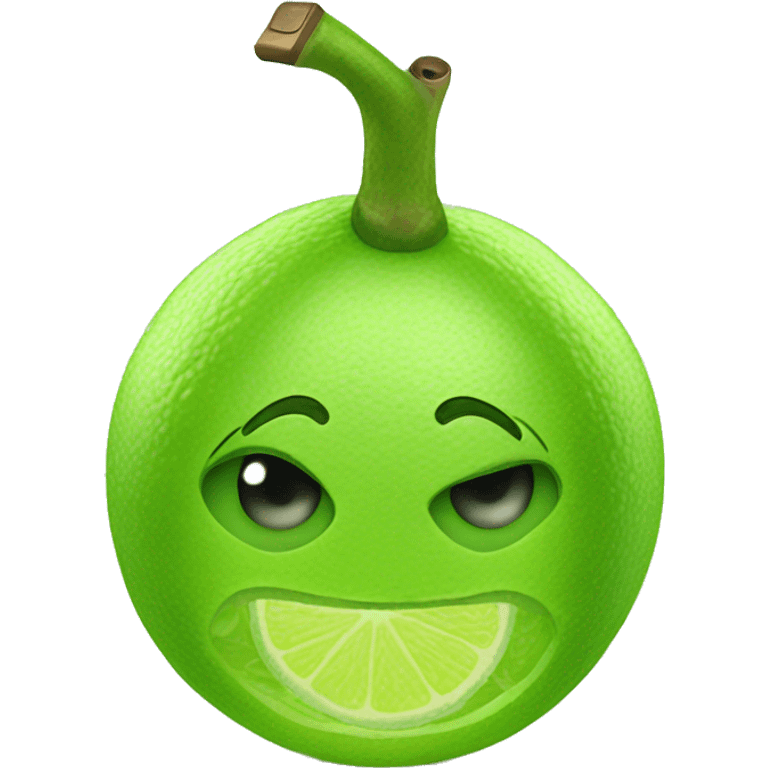 lime with phone emoji