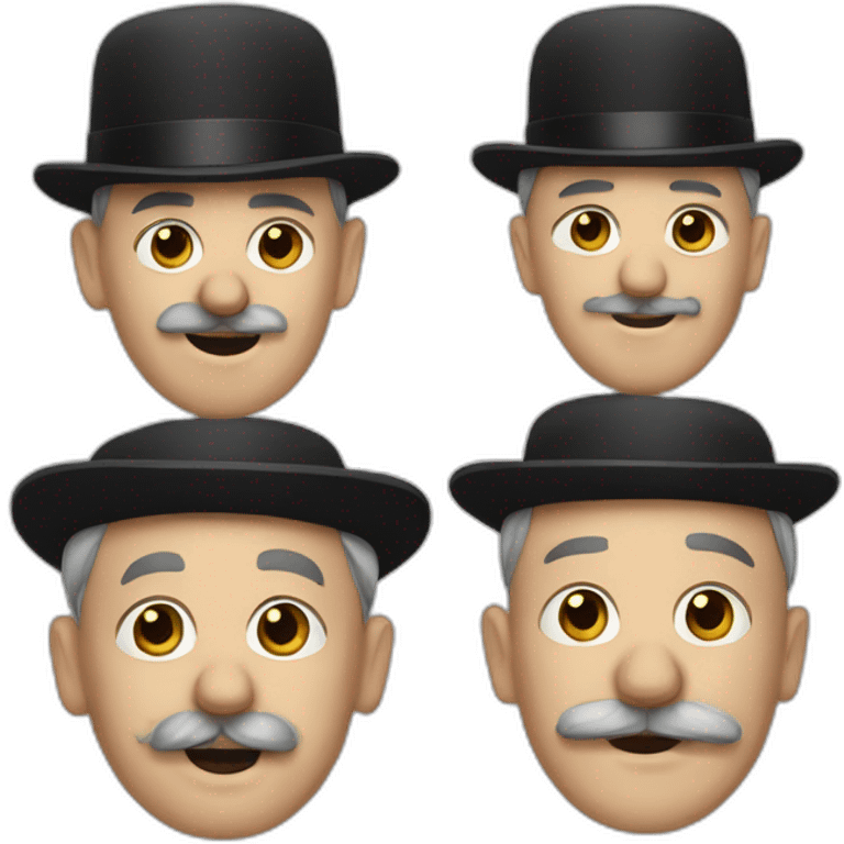 Adolf and Charlie Chaplin mix emoji