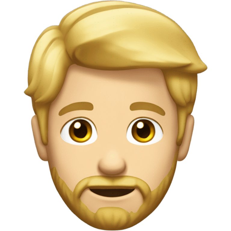 Garçon blond avec les cheveux longs et une courte barbe emoji