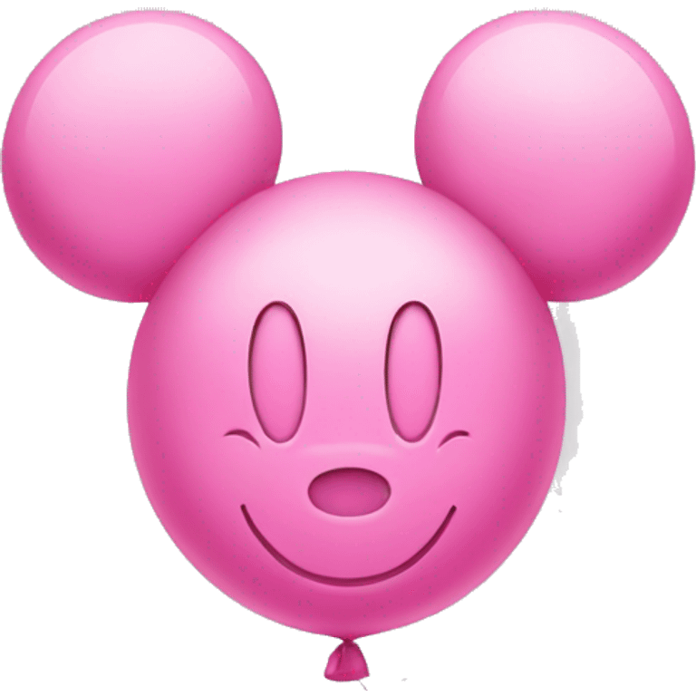 Pink Mickey shaped balloon emoji