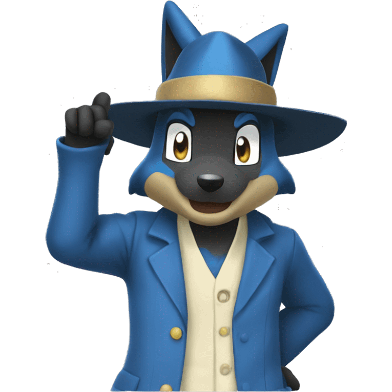 Lucario saying GG emoji