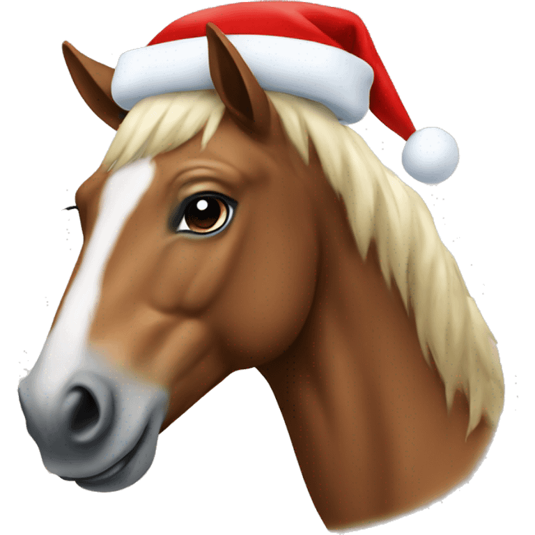 horse with santa hat  emoji